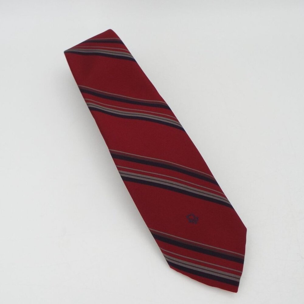 Vintage Christian Dior Red Diagonal Stripe Tie